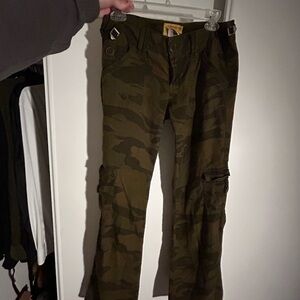 Vintage Z. Cavaricci Camo Cargo Pants 90s Y2K Baggy Streetwear Size 7